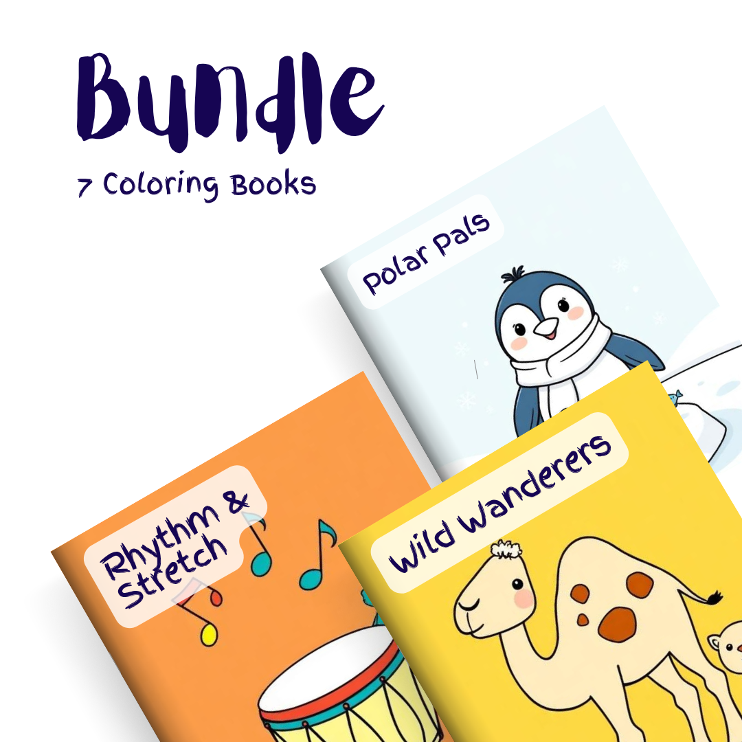 Cool Creatures Bundle – 7 Coloring Books