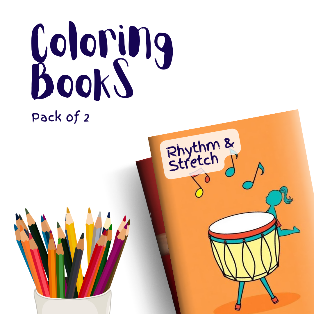 Rhythm & Stretch – 2 Coloring Books