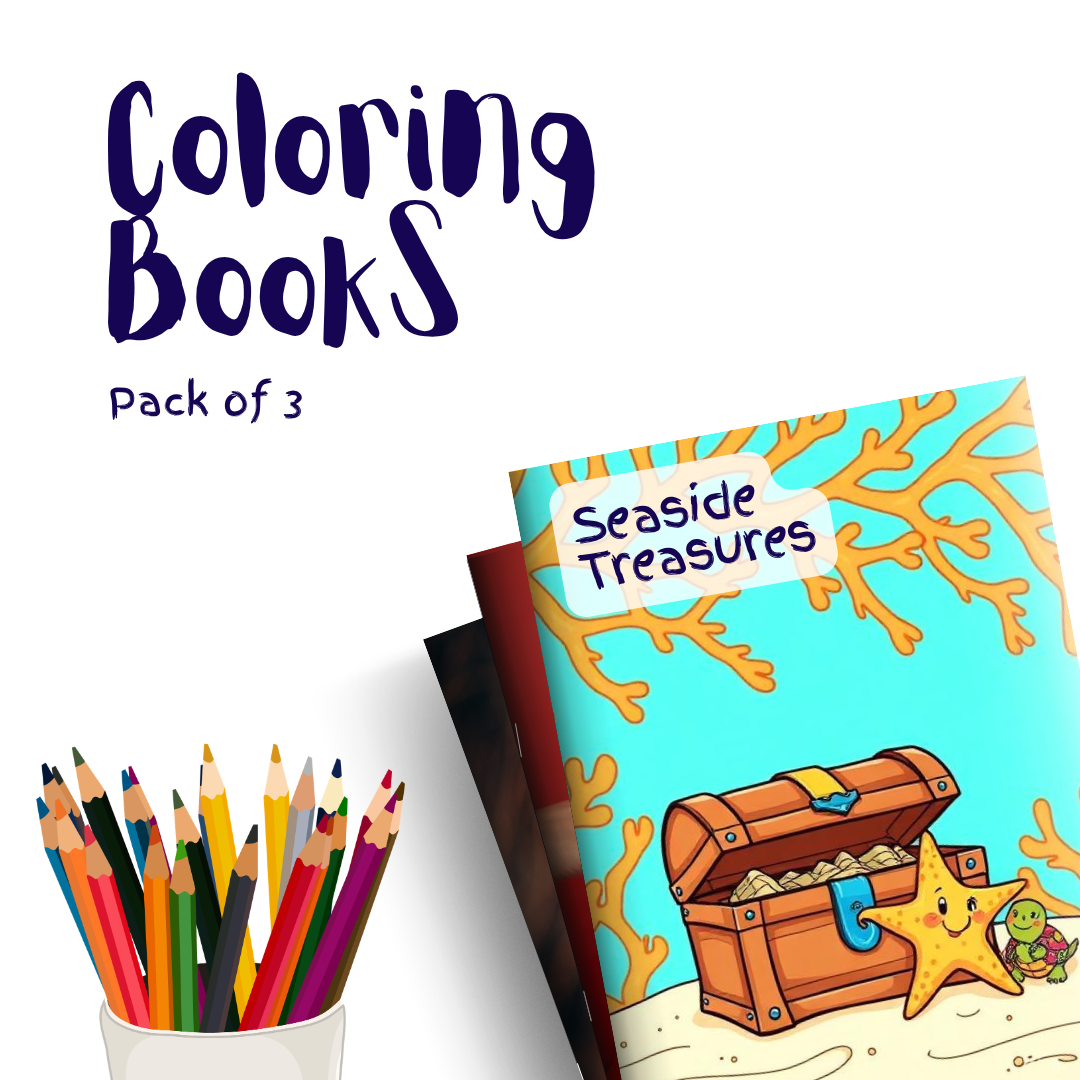 Seaside Treasures – 3 Coloring Books