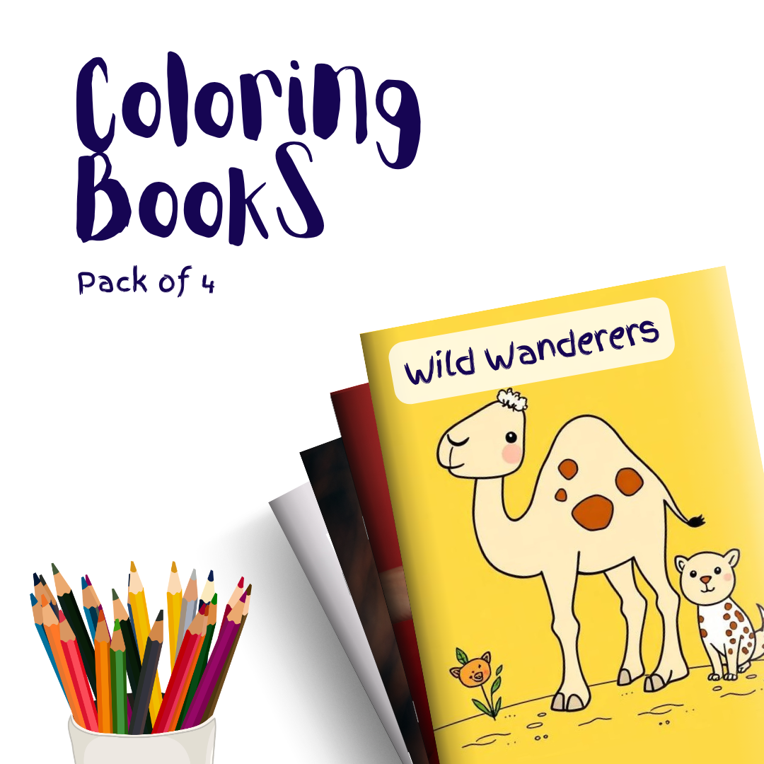 Wild Wanderers – 4 Coloring Books