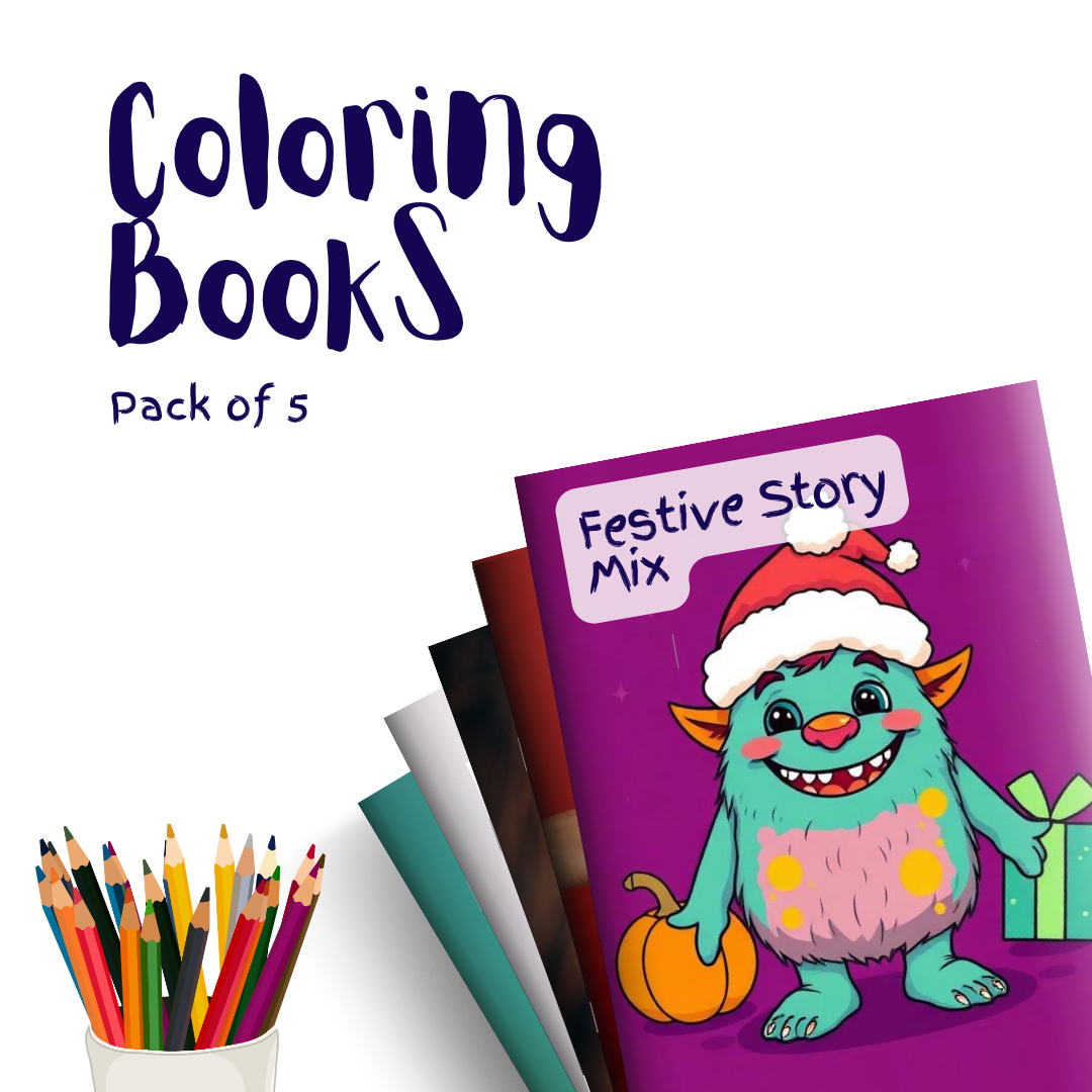 Festive Story Mix – 5 Coloring Books